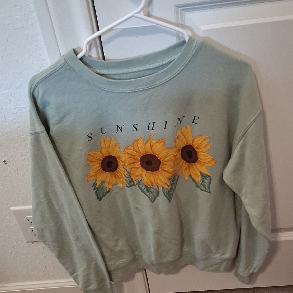 Sunshine Sweatshirt with Sunflower Design
